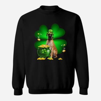 Great Dane Shamrock St Patricks Day Irish Great Dog Lovers Sweat Shirt - Seseable
