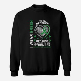 Green Gifts Brother Cerebral Palsy Awareness Sweat Shirt - Seseable