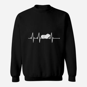 Guinea Pig Heartbeat Guinea Pig Lover Gifts Sweat Shirt - Seseable