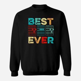 Guitar Chord Best Dad Ever Vintage Sweat Shirt - Seseable