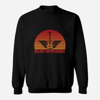 Guitar Wings Enjoy With Music Gift Idea For Music Lovers Sweatshirt - Seseable