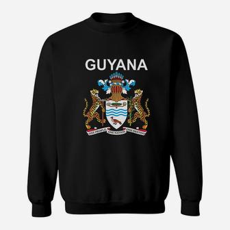 Guyana National Coat Of Arms Crest Emblem Sweatshirt - Seseable
