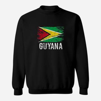 Guyanese Flag Pride Vintage Guyanese Root Gift Guyana Sweat Shirt - Seseable
