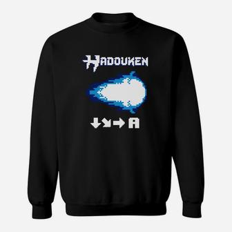 Hadouken Pixel Art Nur Hier Sweatshirt - Seseable