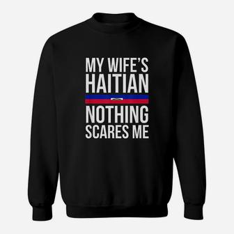 Haitian Wife Haiti Husband Anniversary Wedding Gift Sweat Shirt - Seseable