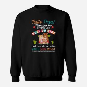 Hallo Papa Mama Hat Mir Erzahlt Wie Sweatshirt - Seseable