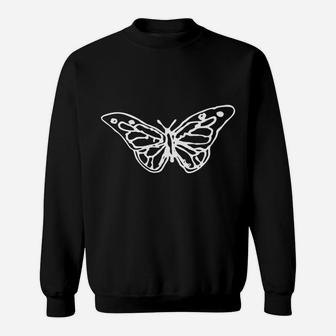 Halloween Butterfly Single Butterfly Sweat Shirt - Seseable
