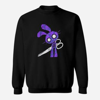 Halloween Costume Scary Bunny With Scissors Sweat Shirt - Seseable