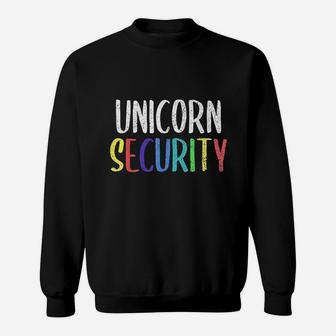 Halloween Dad Mom Daughter Costume Unicorn Security Sweat Shirt - Seseable
