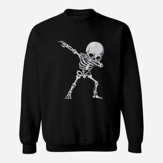 Halloween For Boys Kids Dabbing Skeleton Costume Sweat Shirt - Seseable