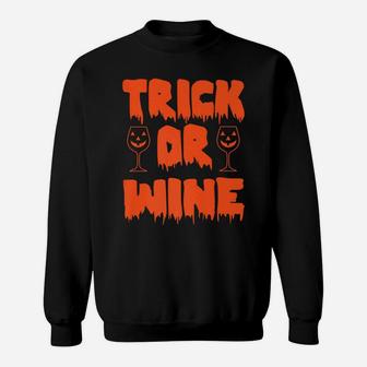 Halloween Trick Or Wine Short Sleeve Tee Sweat Shirt - Seseable