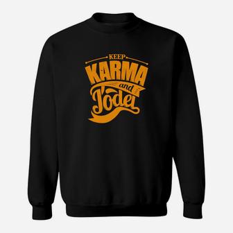 Halten Sie Karma Orange Sweatshirt - Seseable