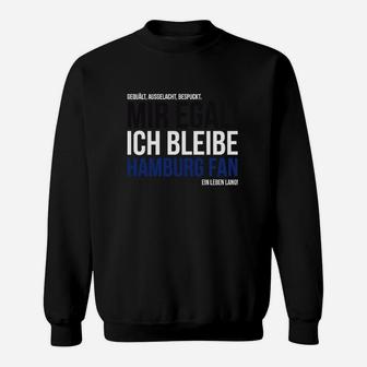 Hamburg Fan Sweatshirt in Schwarz, Ein Leben lang Treuebekundung - Seseable