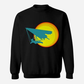 Hang Glider Silhouette - Hang Gliding - Wind Sports Sweatshirt - Seseable