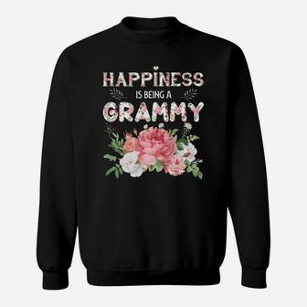Happiness Is Being A Grammy Vintage Floral Gift For Grandma Sweat Shirt | Seseable UK
