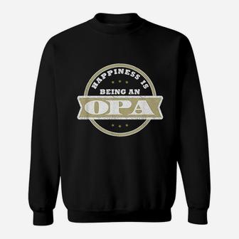 Happiness Is Being An Opa Fathers Day Sweat Shirt - Seseable