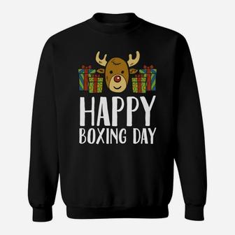Happy Boxing Day Rentier Präsentiert Weihnachtsbox Sweatshirt - Seseable