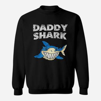 Happy Daddy Shark, best christmas gifts for dad Sweat Shirt - Seseable