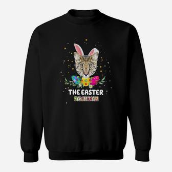 Happy Easter Cute Bunny Savannah Great Gift For Cat Lovers Sweat Shirt - Seseable