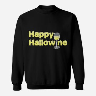 Happy Hallowine Halloween Wine Lovers Sweat Shirt - Seseable