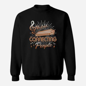 Harmonica Shirt - Harmonica Music Connecting People Shirt Sweatshirt - Seseable