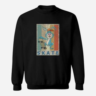 Hase Skateboard Kaninchen Vintage Style Retro Grunge Tiere Sweatshirt - Seseable