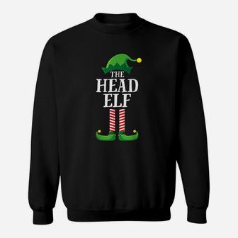 Head Elf Matching Family Group Christmas Sweat Shirt - Seseable