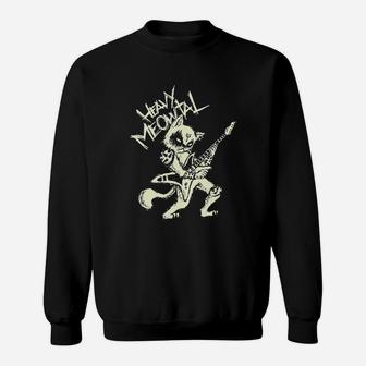 Heavy Meowtal Guitar, cats lover, gifts for cats, gifts for cat owners Sweat Shirt - Seseable