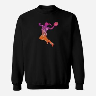 Herren Sweatshirt Basketballspieler Design, Bunte Spielergrafik - Seseable