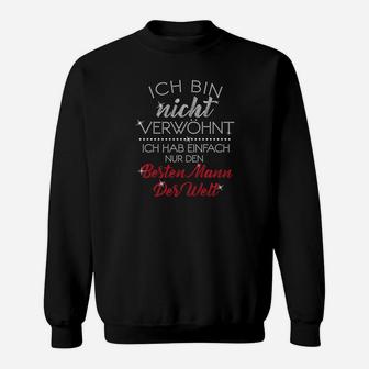 Herren Sweatshirt Beste Mann der Welt Aufschrift, Lustiges Outfit - Seseable