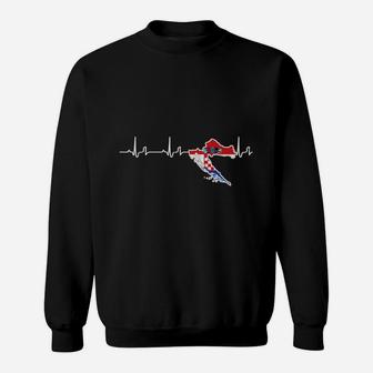 Herren Sweatshirt EKG Motorrad-Design, Biker Herzschlag Tee - Seseable