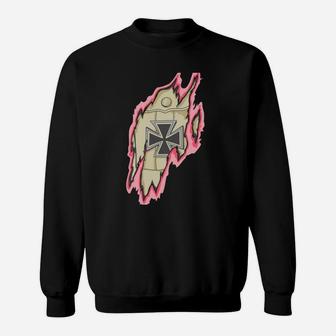 Herren-Sweatshirt Flammen-Design Schwarz, Modisches Grafik-Sweatshirt - Seseable