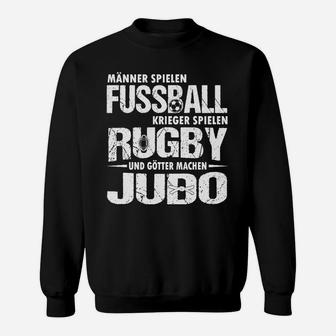 Herren-Sweatshirt mit Fußball Rugby Judo Motiv, Sportliches Spruch Sweatshirt - Seseable