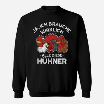 Hhner F H Jhner Flationer Lustiges Huh Sweatshirt - Seseable