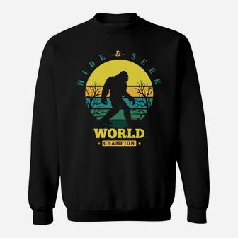 Hide And Seek World Champion Big Foot Camping Sweatshirt - Seseable