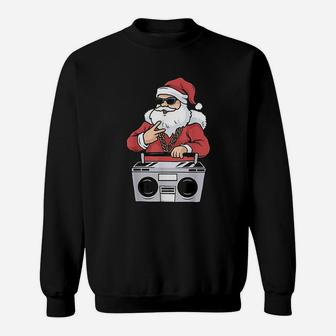 Hip Hop Santa Claus Christmas Sweat Shirt - Seseable