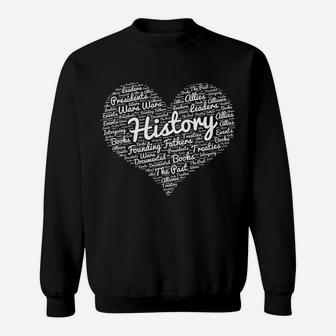 History Teacher Typography Valentines Day Sweat Shirt - Seseable