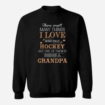 Hockey T-shirts I Love Hockey Grandpa Gift Tee Sweat Shirt - Seseable