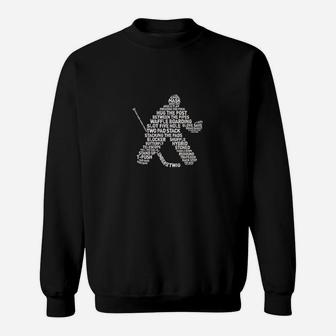 Hockey-Tormann Typografie G- Sweatshirt - Seseable