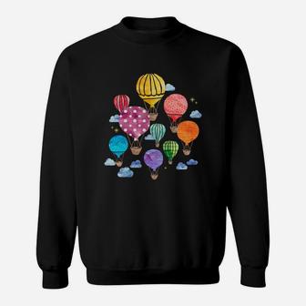 Hot Air Balloon Sweat Shirt - Seseable