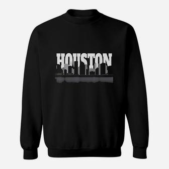 Houston The City Wit No Limits Skyline Silhouette Sweatshirt - Seseable