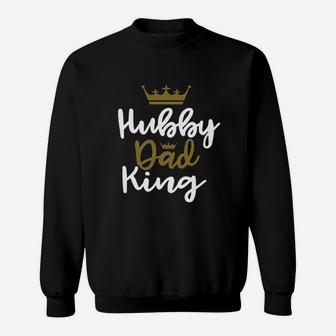 Hubby Dad King Or Wifey Mom Queen Funny Couples Cute Matching Sweat Shirt - Seseable