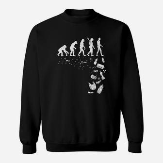 Human Evolution Pollution Cool Earth Day Lover Gift Sweat Shirt - Seseable