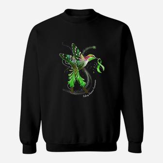 Hummingbird Holding Green Ribbon Kidney Disease Awareness Sweat Shirt | Seseable UK