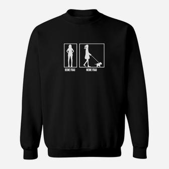 Humorvolles Herren Sweatshirt Bevor Plan & Nach Plan Lustiges Design - Seseable