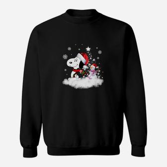 Hunde-Lustiger Schnee-Weihnachtss- Sweatshirt - Seseable
