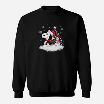 Hunde-Lustiger Schnee-Weihnachtss- Sweatshirt - Seseable