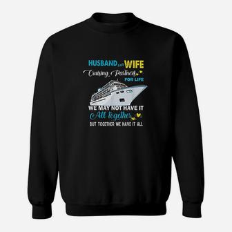 Husband And Wife Cruising Partners For Life Sweatshirt - Seseable