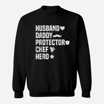 Husband Daddy Protector, dad birthday gifts Sweat Shirt - Seseable
