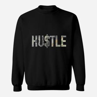 Hustle 100 Dollar Bill Christmas Gift Entrepreneur Sweat Shirt - Seseable